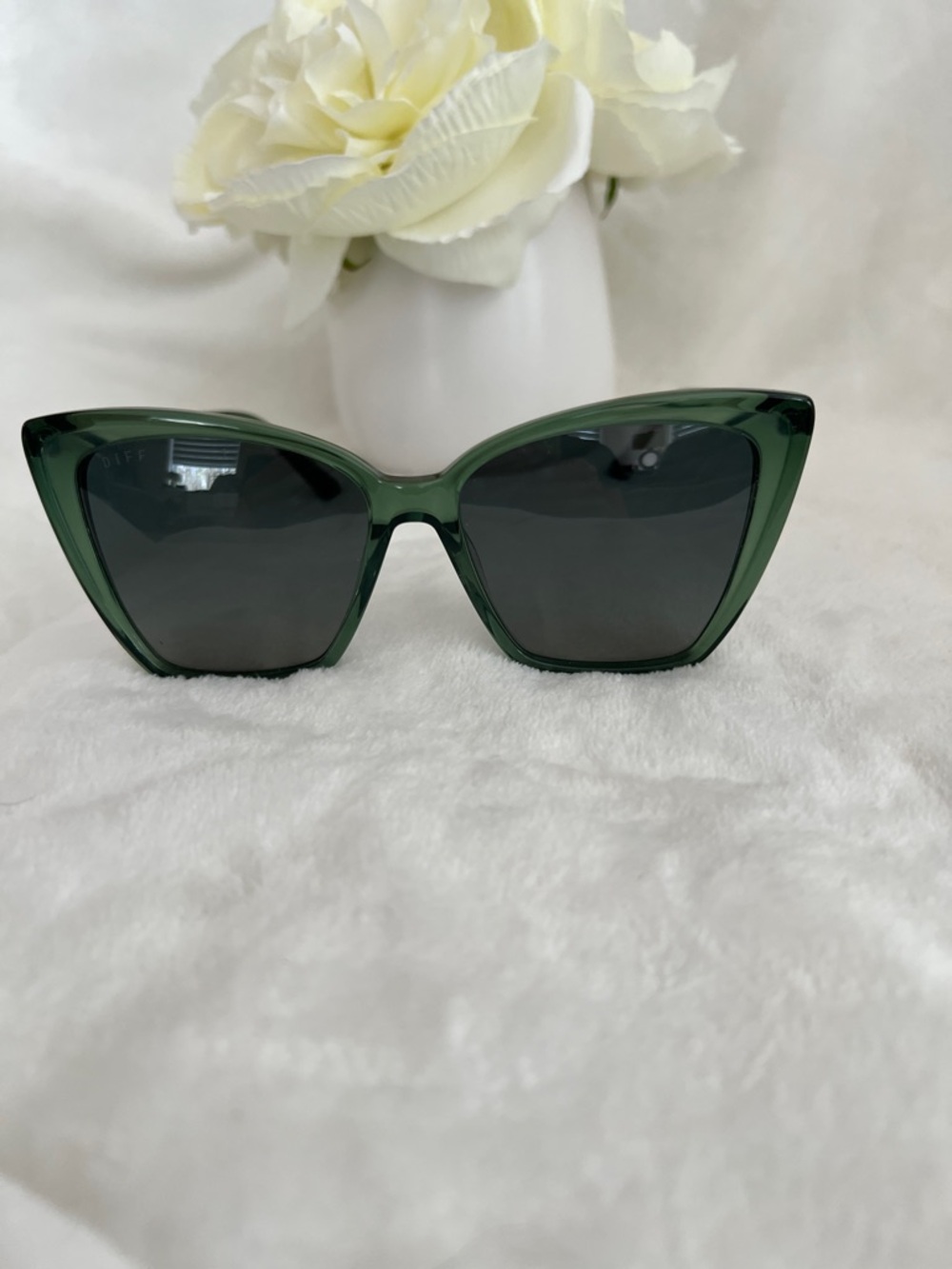 Dark Green Cat Eye Sunglasses - Women Accessories - Picture 7 of 7